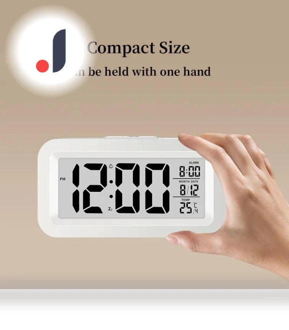 Mini Digital Alarm Clock with Temperature and Date — Alarms & Clocks, Daily necessities-V