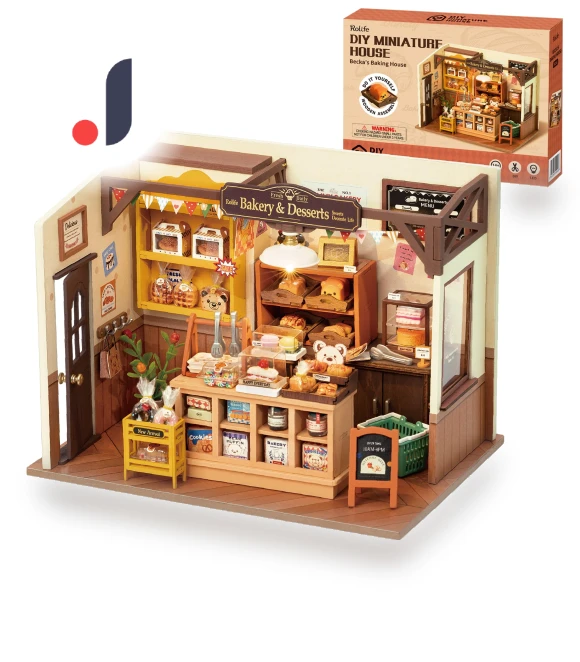 Miniature Dollhouse Kit with LED Light — Doll Crafting, Robotime