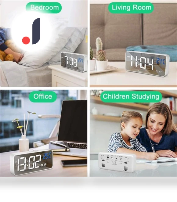 Modern Smart LED Digital Alarm Clock — Alarm, Shredded cabbage