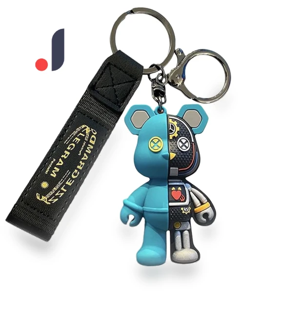 Robot Bear Bag Charm Key Ring — Keyrings & Keychains, SAKURA BLOSSOM ITEMS