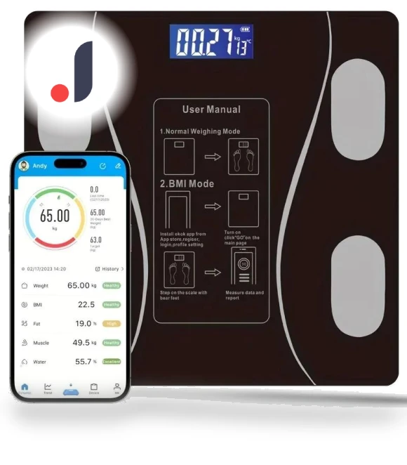 Smart Body Scale with Bluetooth — Weight Management Tools, Various wearables