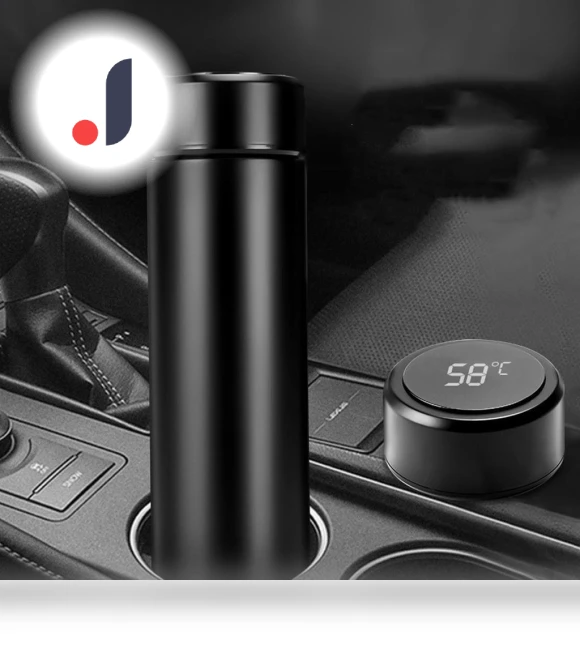 Smart Stainless Steel Thermos with LCD Touch Screen — Beverage Warmers, mujin