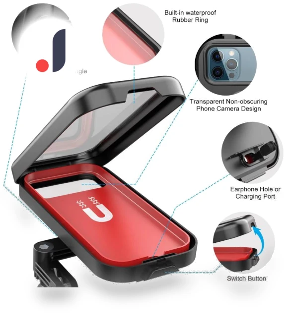 Universal Motorcycle Bike Mobile Phone Holder — Dashboard Installation Kits, AE Selection