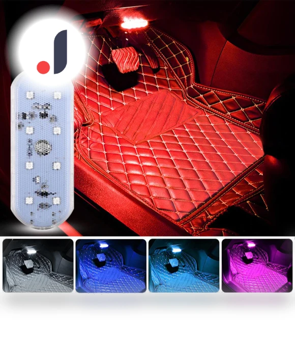 8-LED Car Mood Interior Light — Light Kit, Modern Home Furnishing