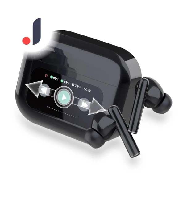 Bluetooth Earbuds with Touch LCD Display — In-Ear Headphones, Kayomart