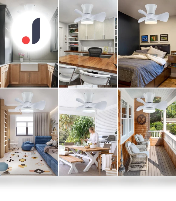 Modern Ceiling Fan with LED Lighting — Ceiling Fan Lighting Solutions, Luminaire Lighting Mall