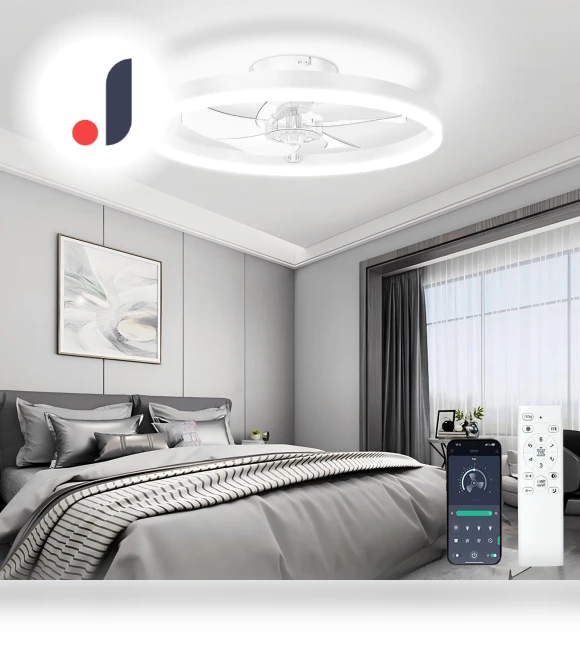 Modern Smart Ceiling Light with Fan — Overhead Lighting, Seahorse Home