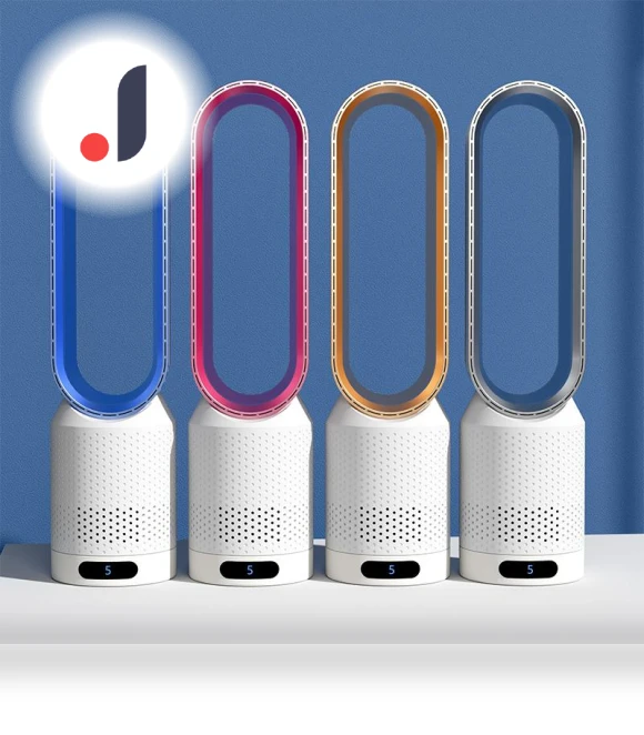 Smart Bladeless Air Purifier Fan — Activated Carbon Air Purifiers, Chic Interiors