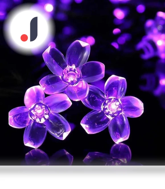 Waterproof Solar Cherry Blossom Lights — Garden Illumination, AI Supermarket