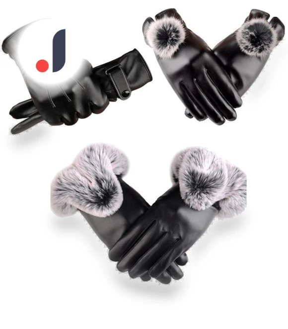 Winter Touchscreen Leather Gloves — Gloves, AI Supermarket