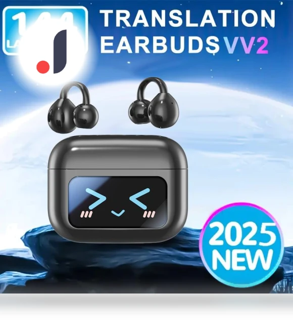 Wireless Earbuds with AI Language Translation — In-Ear Headphones, Ksluxirt