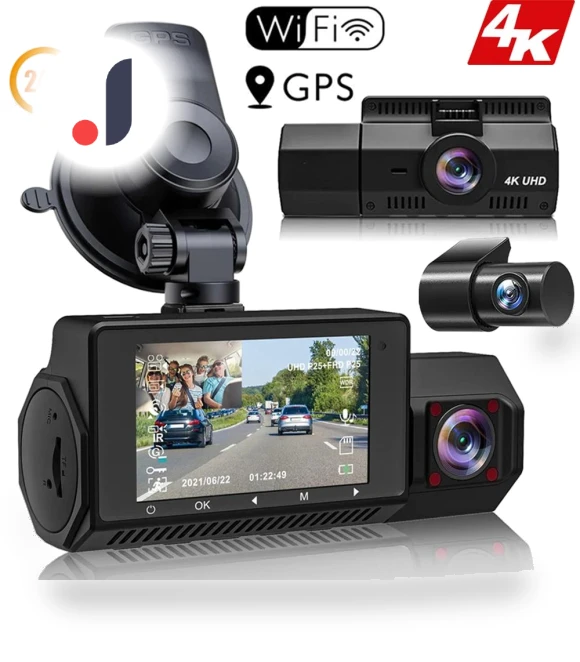 4K Dash Cam with GPS and WiFi — Dashboard Cameras, LIAESMART