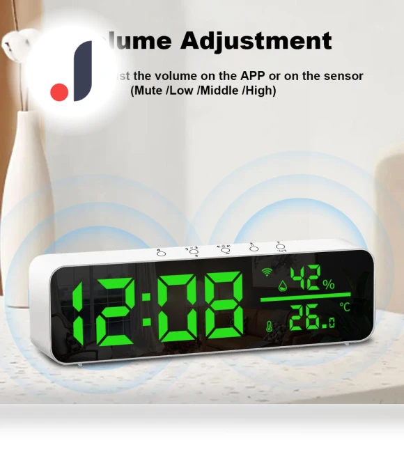 Digital WiFi Clock with Temperature and Humidity Sensor — Clocks, COOKING-MALL