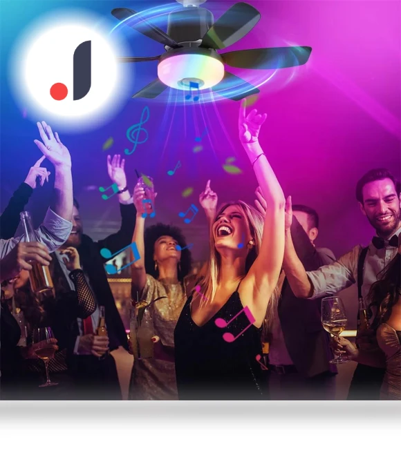 Smart Ceiling Fan with LED Light and Bluetooth — Ceiling Fans, Stone Home