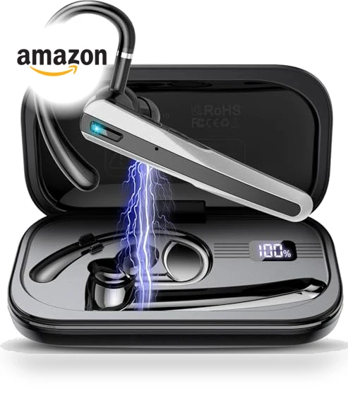 Wireless Earpiece with Dual ENC Noise Canceling Mic — Headsets, SKIUDCT