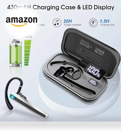 Wireless Earpiece with Dual ENC Noise Canceling Mic — Headsets, SKIUDCT