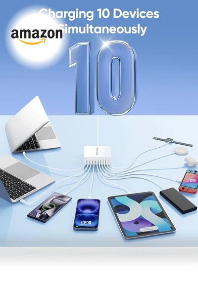 10-Port USB C Charging Station — Chargers, Roruite