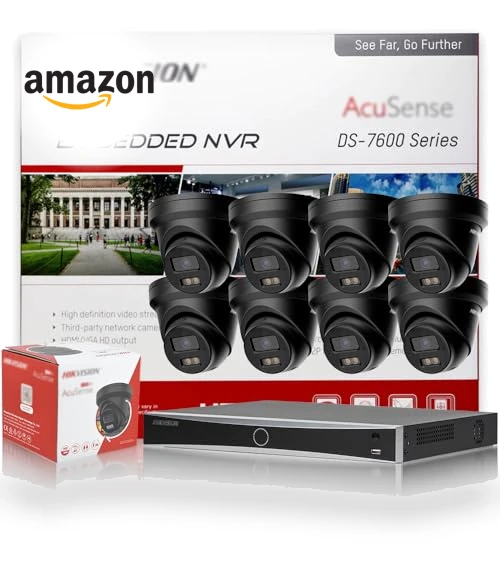16 Channel 4K ACU-Sense PoE NVR with 8X 4MP Dual Mic IP Cameras — Complete Surveillance Systems, HIKV