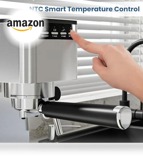 9 Bar Espresso Machine with Steam Frother — Coffee & Espresso Combos, COWSAR