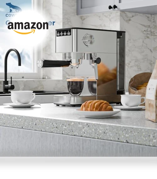 9 Bar Espresso Machine with Steam Frother — Coffee & Espresso Combos, COWSAR