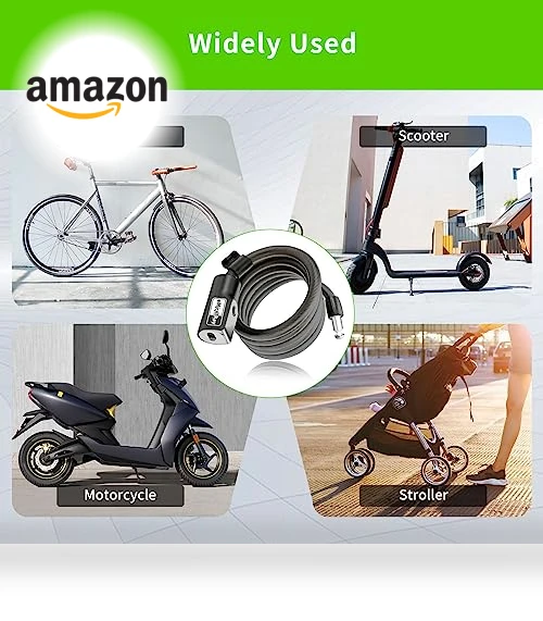 Anti Theft Cable Lock with Mounting Bracket — Cable Security, eMjollRay