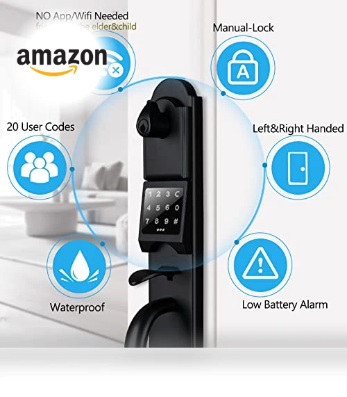 Keyless Entry Door Lock with Touchscreen — Padlocks & Hasps, HISAFE
