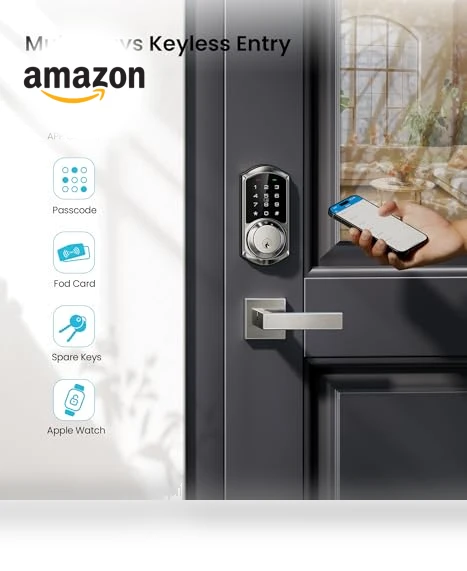 Smart Locks with 2 Lever Handle Set — Smart Home Security, Veise