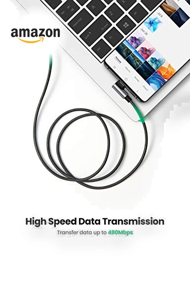 USB to USB C Cable 90 Degree Fast Charging Cord — Cables, UGREEN