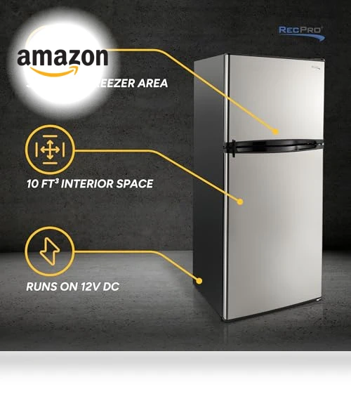 10 Cu Ft 12V RV Refrigerator — Mini Fridges, RecPro