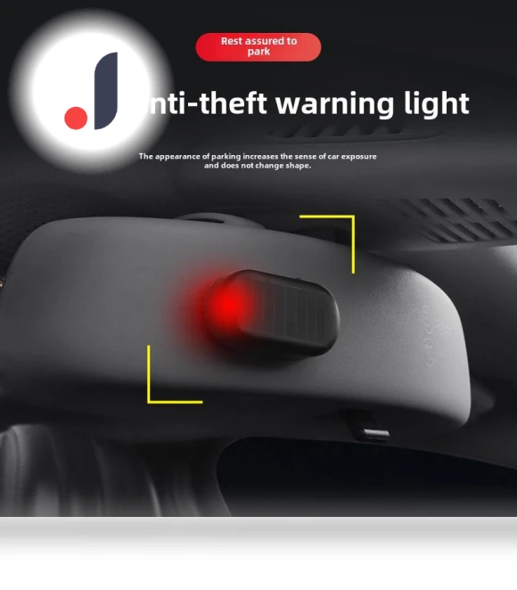Anti-theft LED Solar-Powered Car Interior Light — Alarm Systems, AI Supermarket