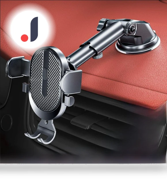 Car Phone Holder with Telescopic Suction Cup and Automatic Lock — Dashboard Installation Kits, AI Market