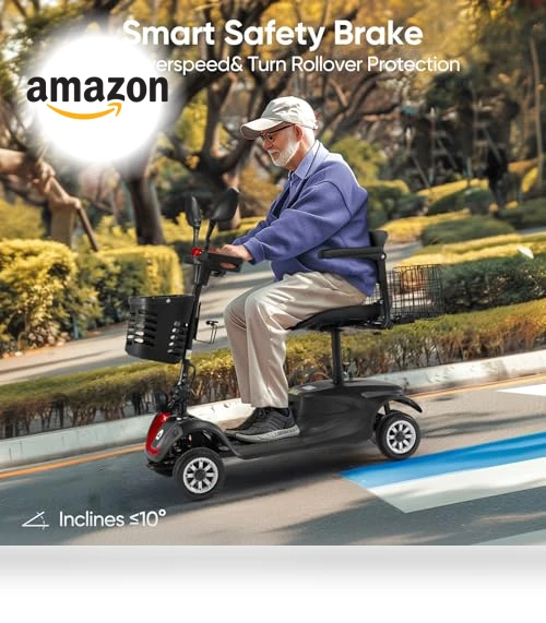 Compact 4 Wheel Mobility Scooter — Push Scooters, VERPAL
