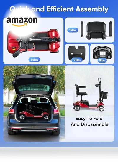 Compact 4 Wheel Mobility Scooter — Electric Self-Balancing Scooters, VERPAL
