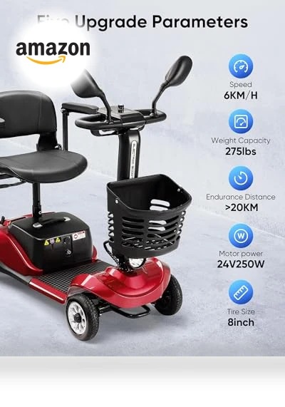 Compact 4 Wheel Mobility Scooter — Electric Self-Balancing Scooters, VERPAL