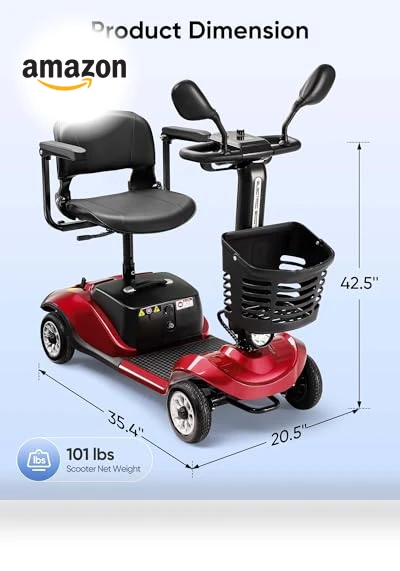 Compact 4 Wheel Mobility Scooter — Electric Self-Balancing Scooters, VERPAL