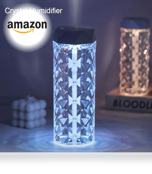 Crystal Humidifier with LED Night Light — Air Moisturizers