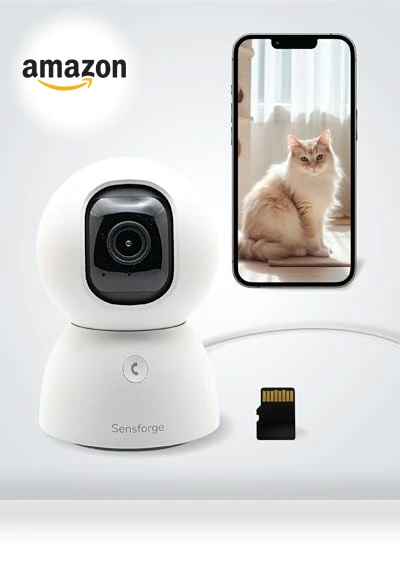 Indoor Pan-Tilt Security Camera — Smart Home Security, Sensforge