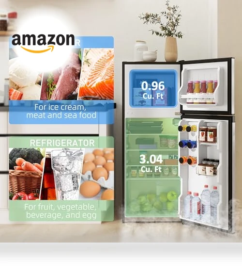Mini Fridge with Freezer — Mini Fridges, HOMCOM