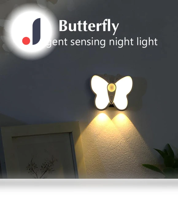 Motion Sensor Cabinet Light Butterfly Night Light — Night Lights, Warmya