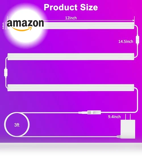 RGB Under Cabinet Lights Kit — LED Strips, Benreom