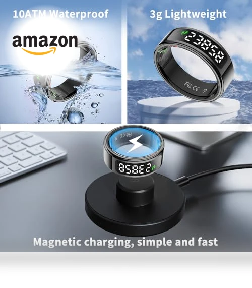 Smart Ring - Sleep Tracker with Heart Rate, Blood Oxygen, Step Counter — Wearable Accessories, UouNeaCo