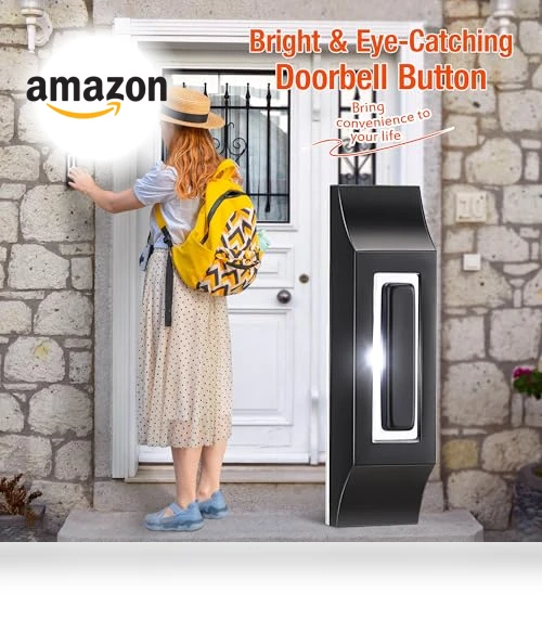 Solid Metal LED Light Up Doorbell Button — Push Buttons, Enhon