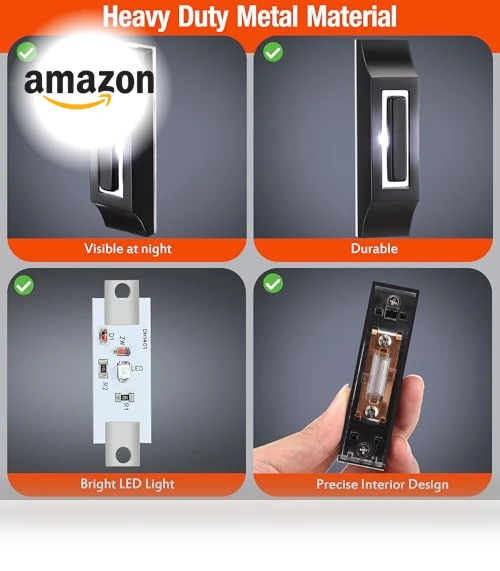 Solid Metal LED Light Up Doorbell Button — Push Buttons, Enhon