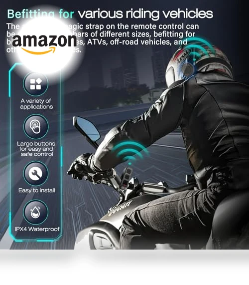 True Wireless Helmet Headset with Remote Control — Wireless Headsets for Powersports, FEYA