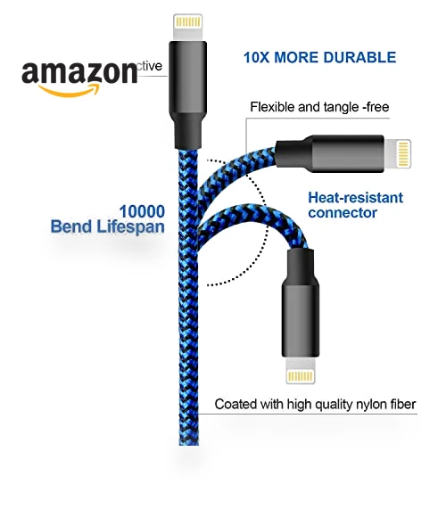 5 Pack Lightning Charging Cable — Cables, cugunu