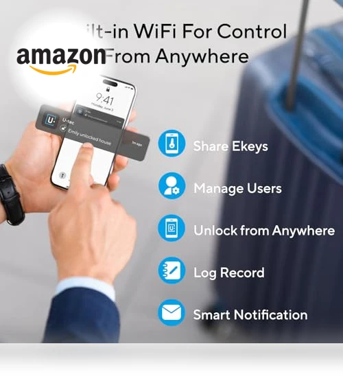 Built-in WiFi Smart Lock with Fingerprint — Smart Home Security, ULTRALOQ