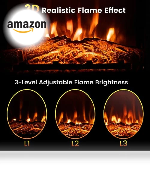 Electric Fireplace with Mantel — Electric Heating Solutions, GOFLAME