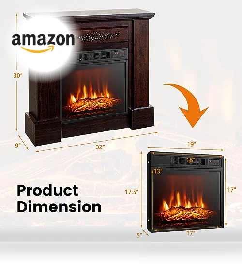 Electric Fireplace with Mantel — Electric Heating Solutions, GOFLAME