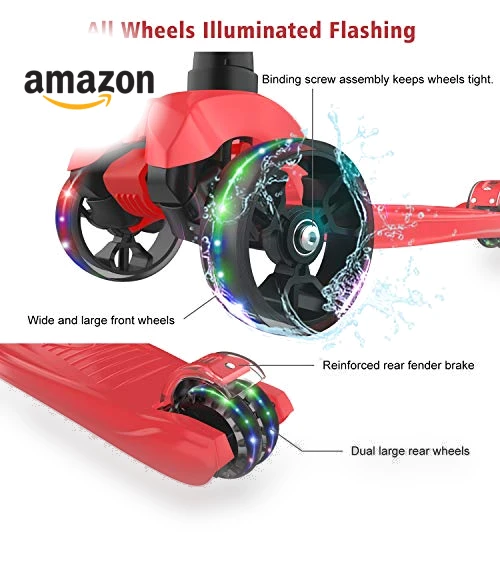 Kick Scooter with Light-Up Wheels — Push Scooters, Allek