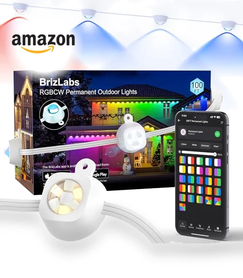 Permanent Outdoor Lights — String Lights, BrizLabs